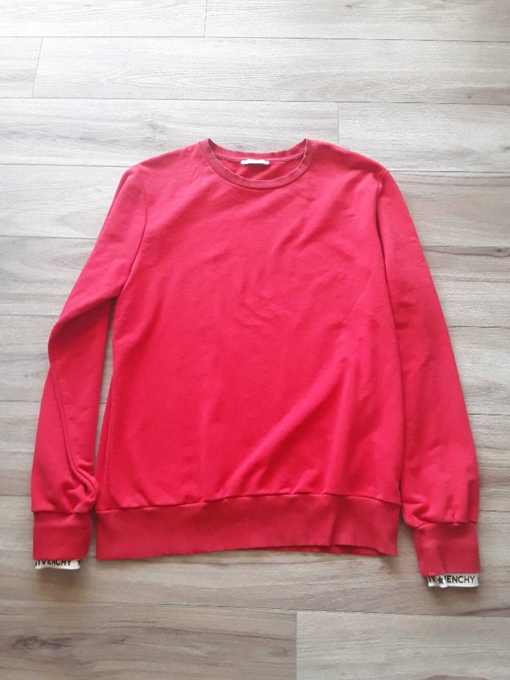Givenchy Paris Red Logo Sweatshirt Men’s Large L – Designer Crewneck – Authentic